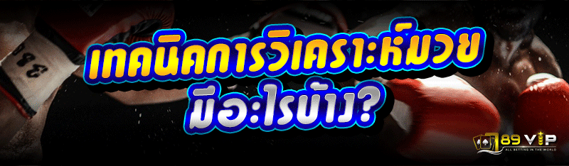 เทคนิคการวิเคราะห์มวย มีอะไรบ้าง?
